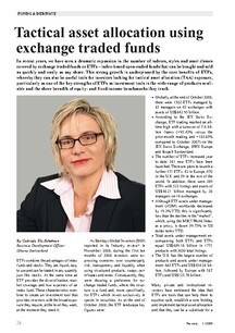 Tactical asset allocation using exchange traded funds